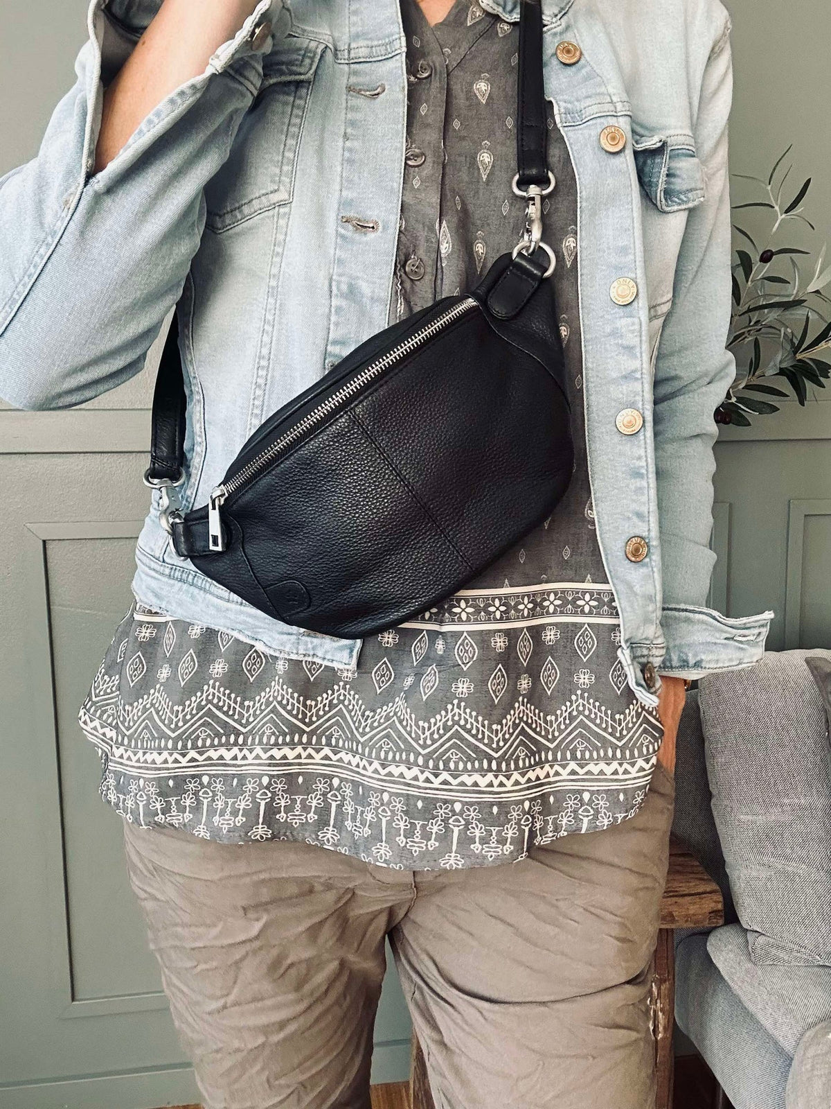 Bumbag Molly - Zwart / zilver