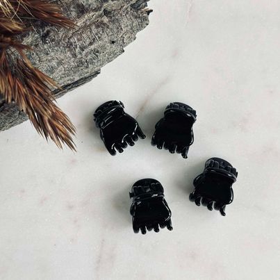 Haarclips Gaisa Black mini - 4 stuks