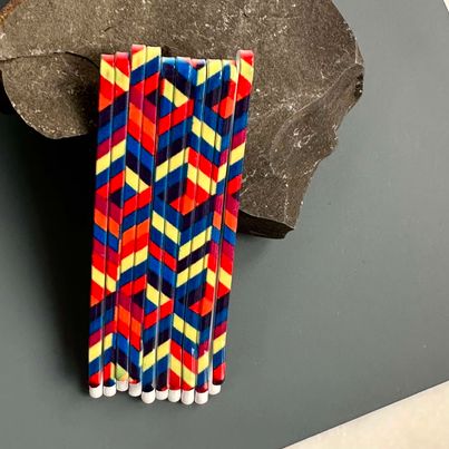 Haarspelden color stripes - 10 stuks