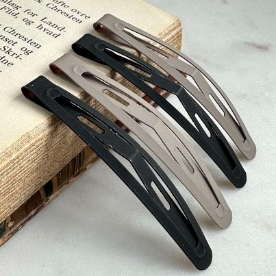 Haarspelden Mat Black / Grey - 4 stuks