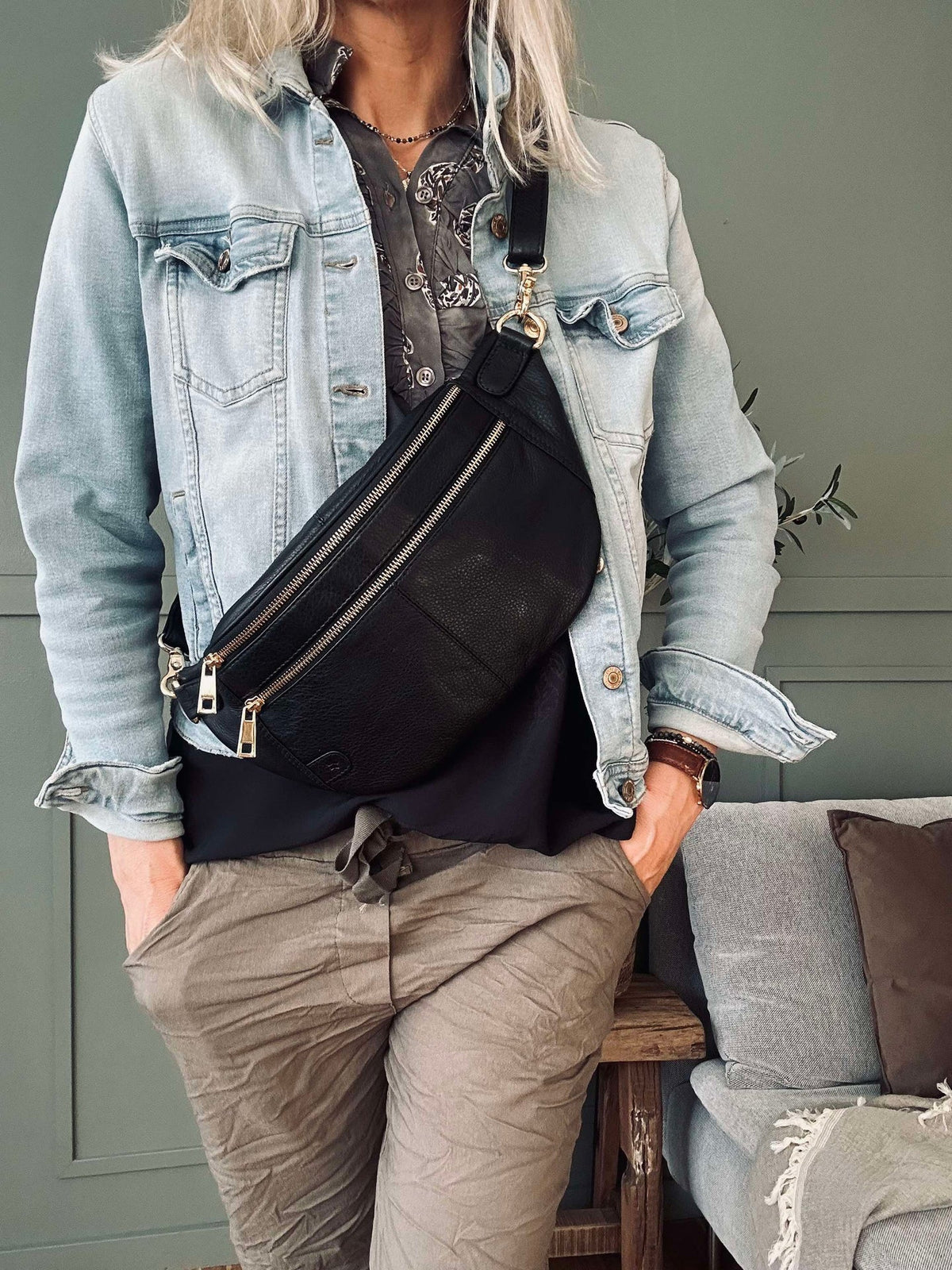 Bumbag Astrid - Zwart / Goud