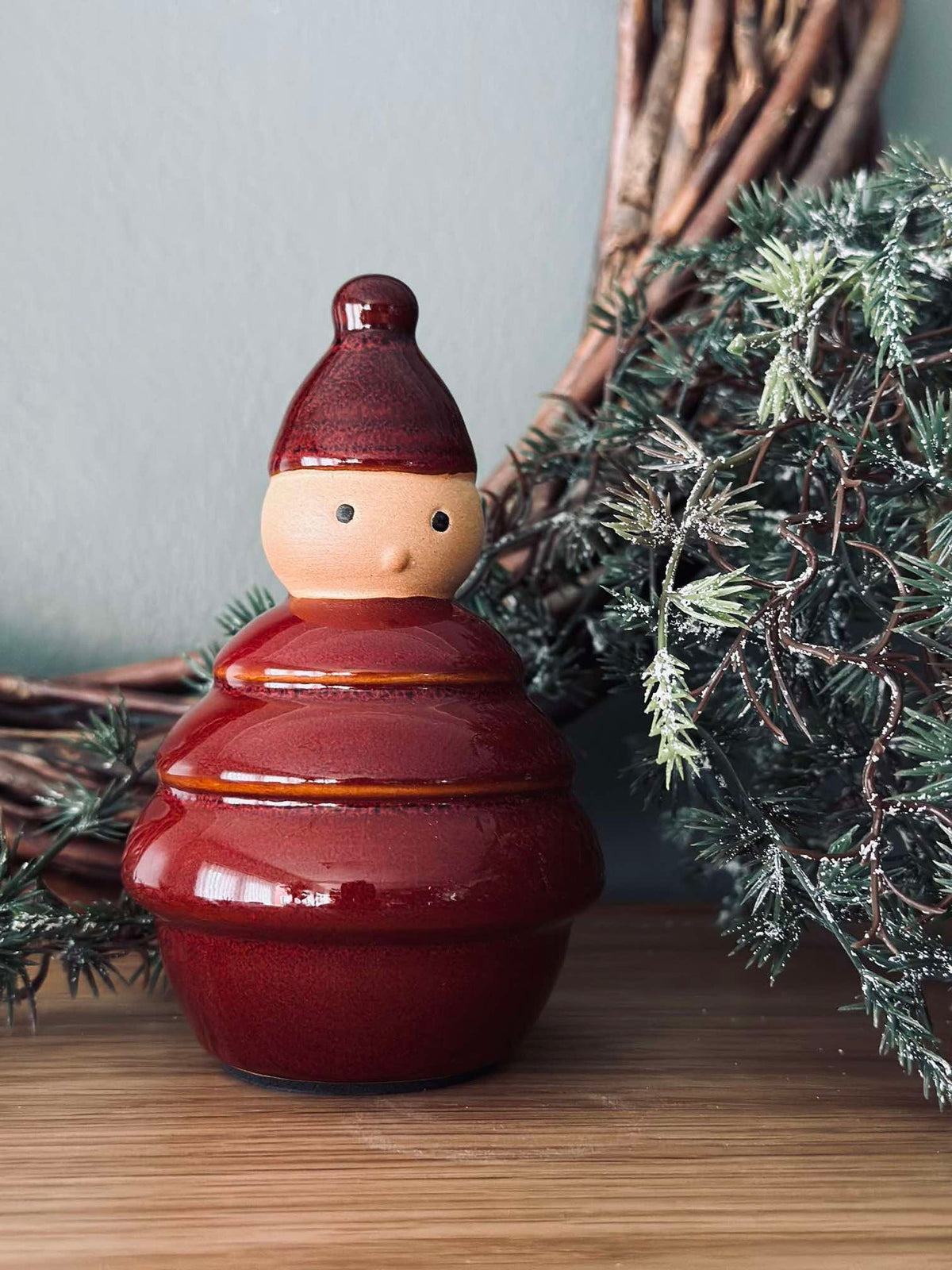 Kerstman keramiek - Rood