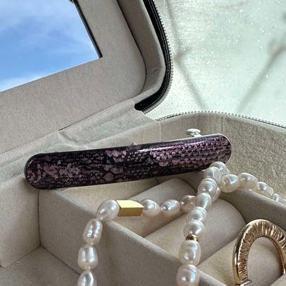 Haarclip Purple Snake