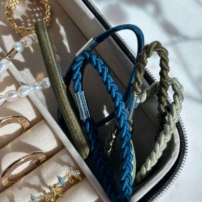 Haarelastiekjes Blue / Green - 6 stuks
