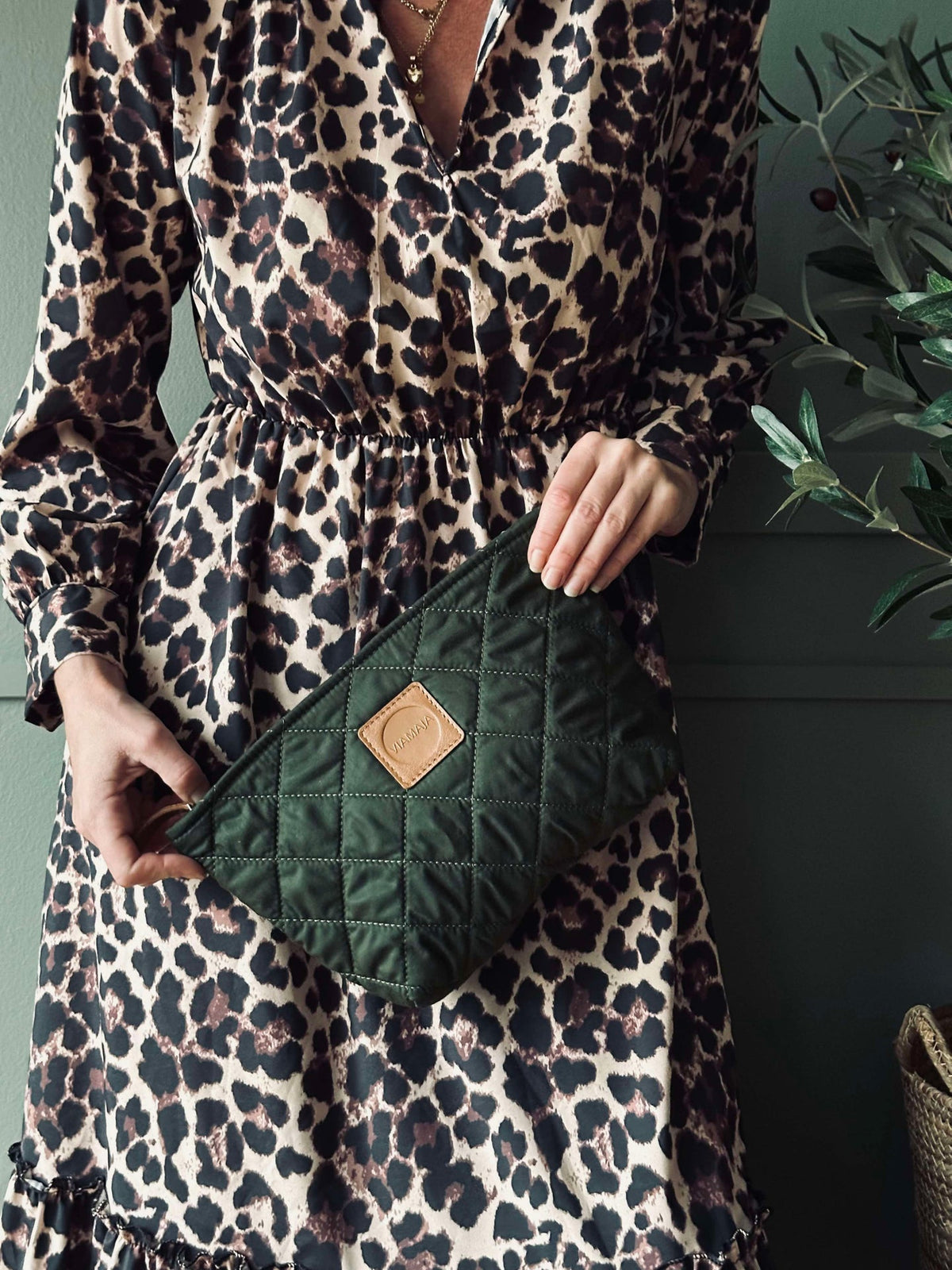Toilettas / Clutch Groen