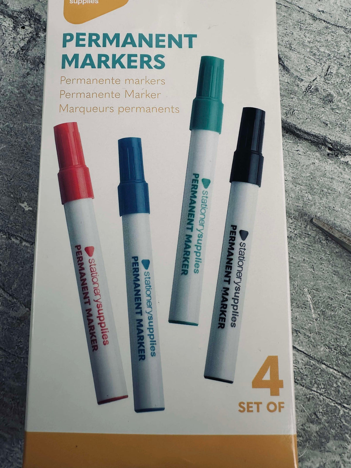 Permanente markers - set van 4 stuks