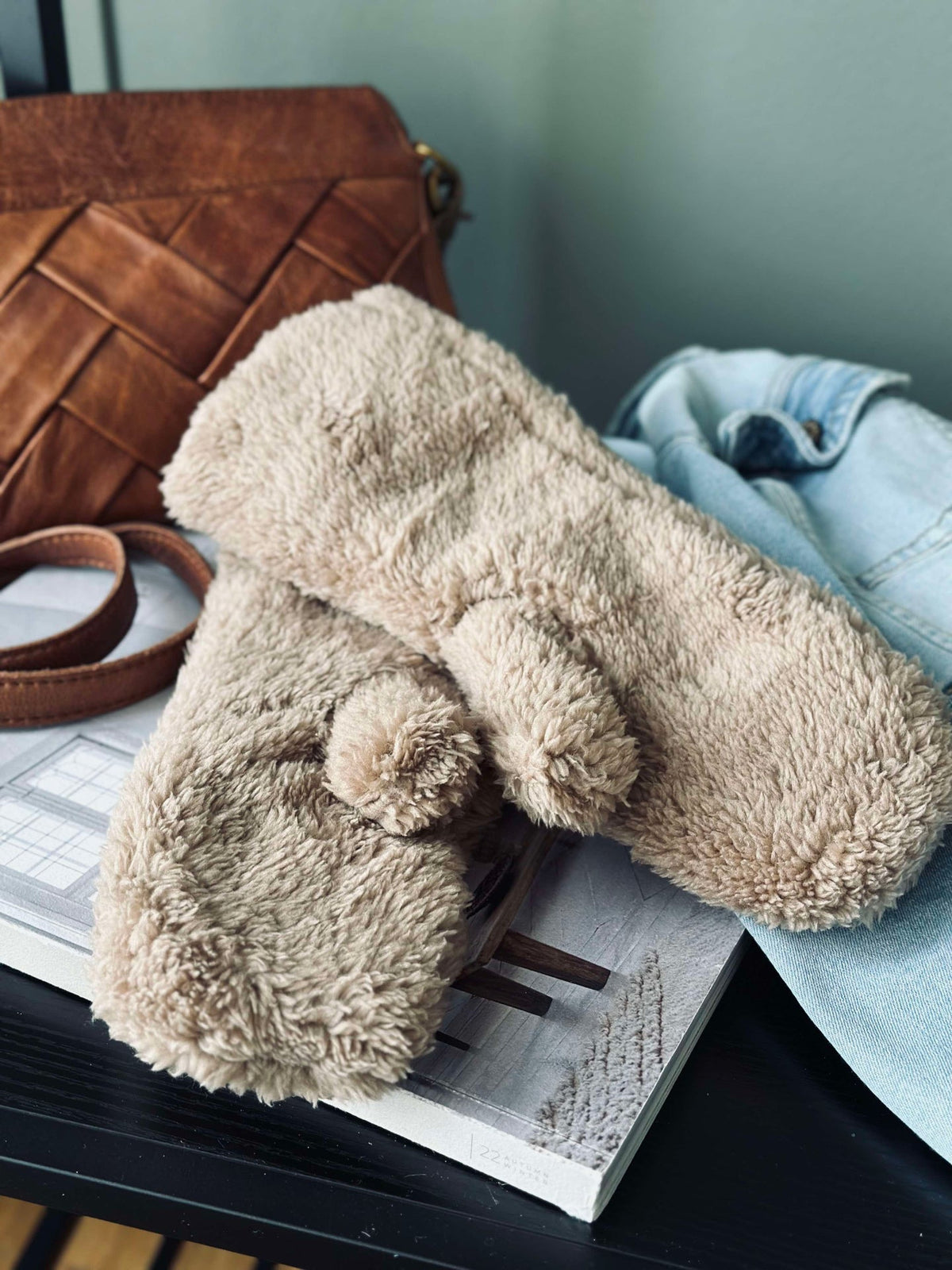 Wanten - Brown fleece