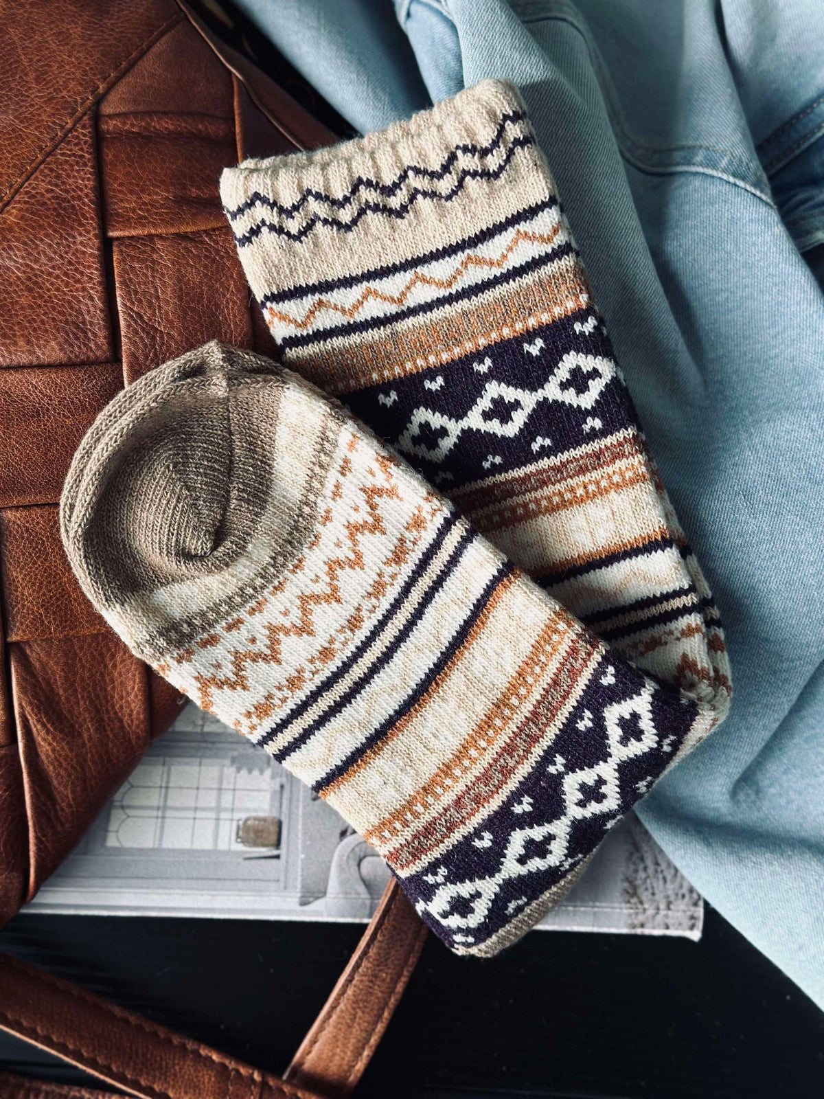 Sokken in mooie kleuren - Beige mix