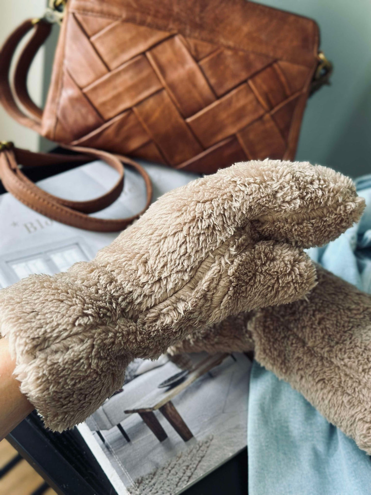 Wanten - Brown fleece