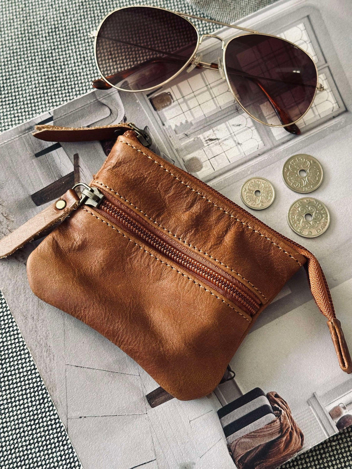 Portemonnee Cognac Buffelleer