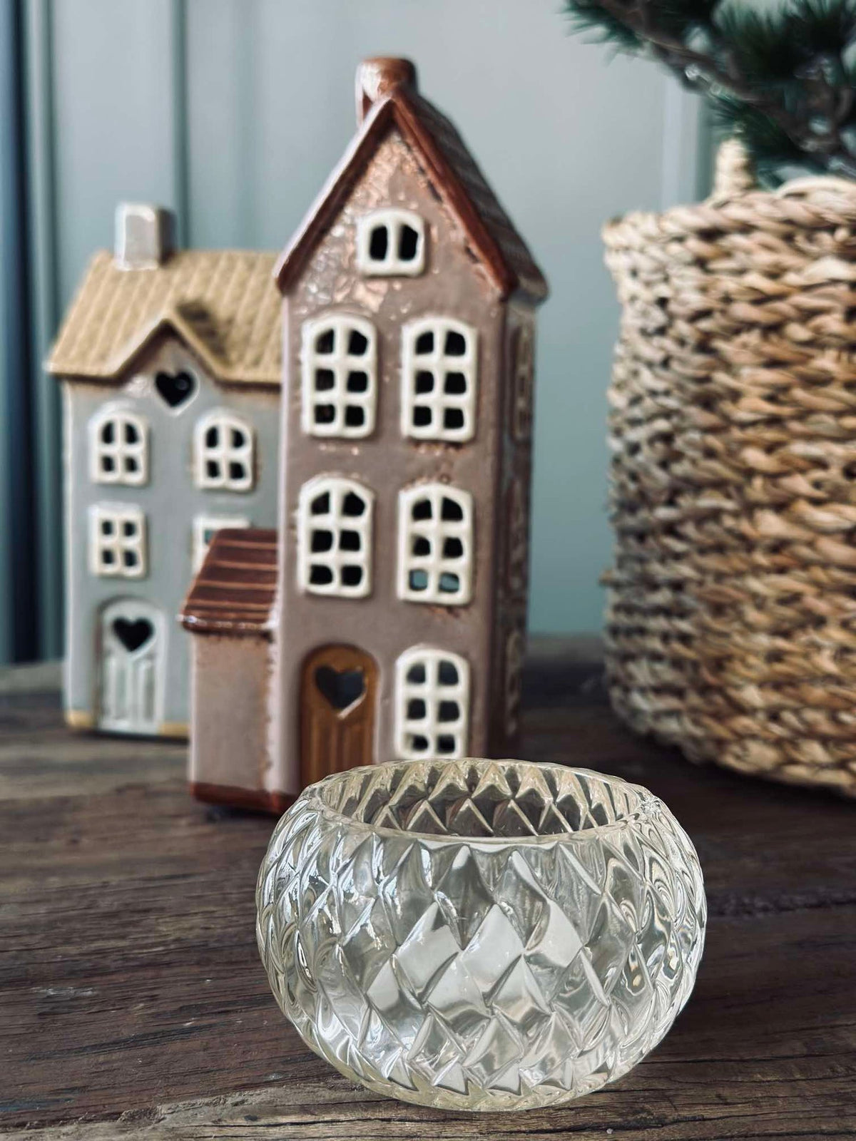 Kaarsenhouder voor waxinelichtjes Diamond - White