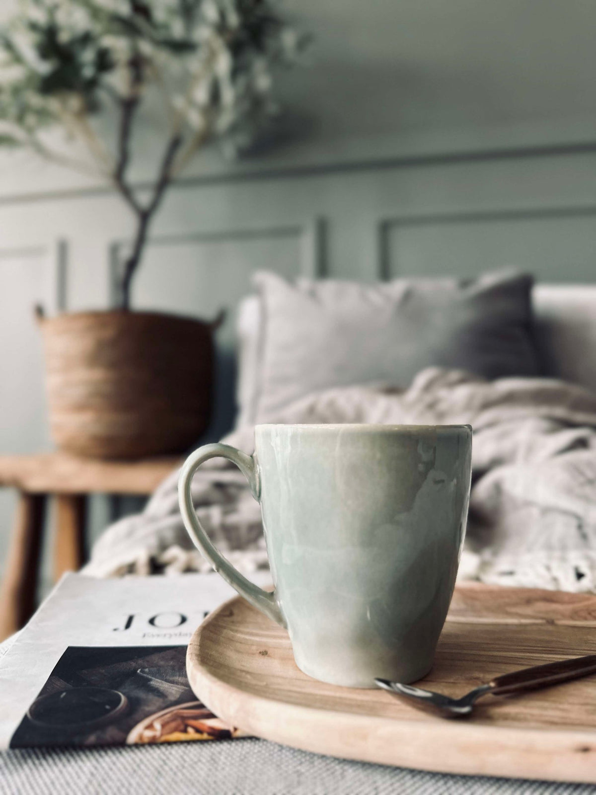Mok XL met oor van aardewerk – Mint