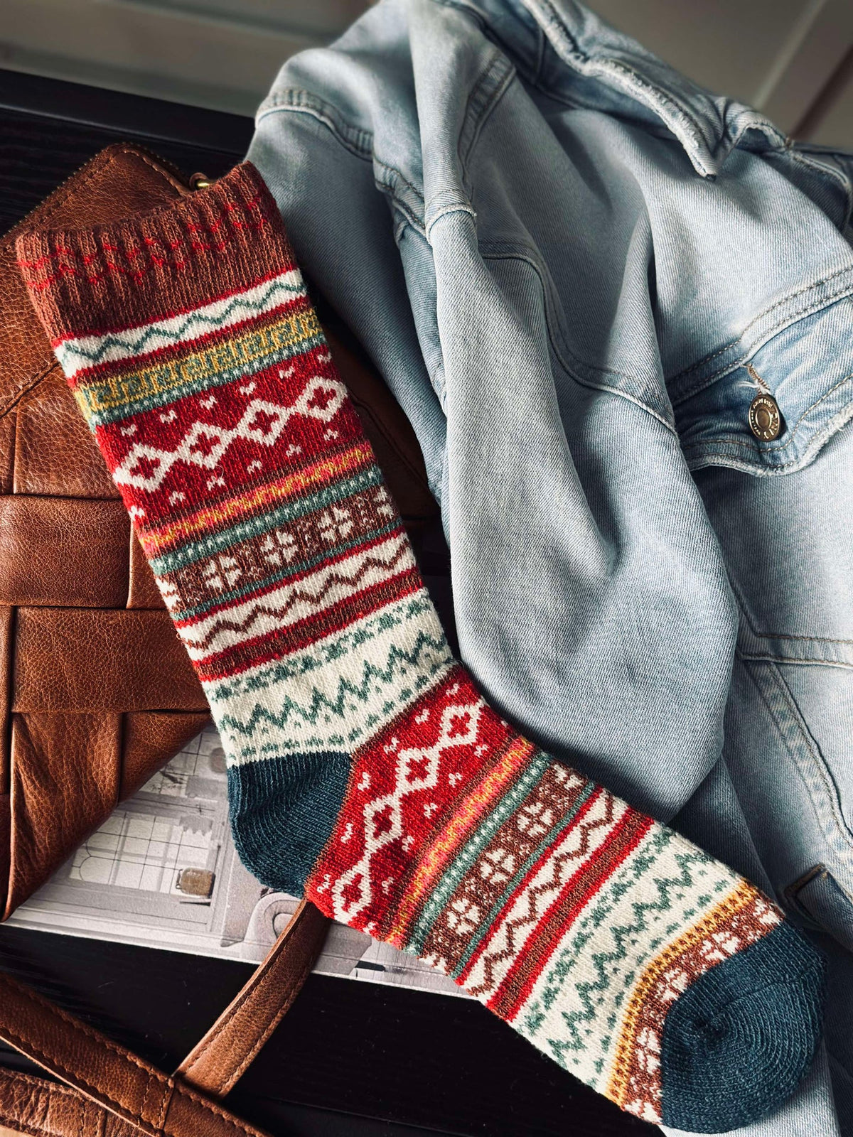 Sokken in mooie kleuren - Rood mix