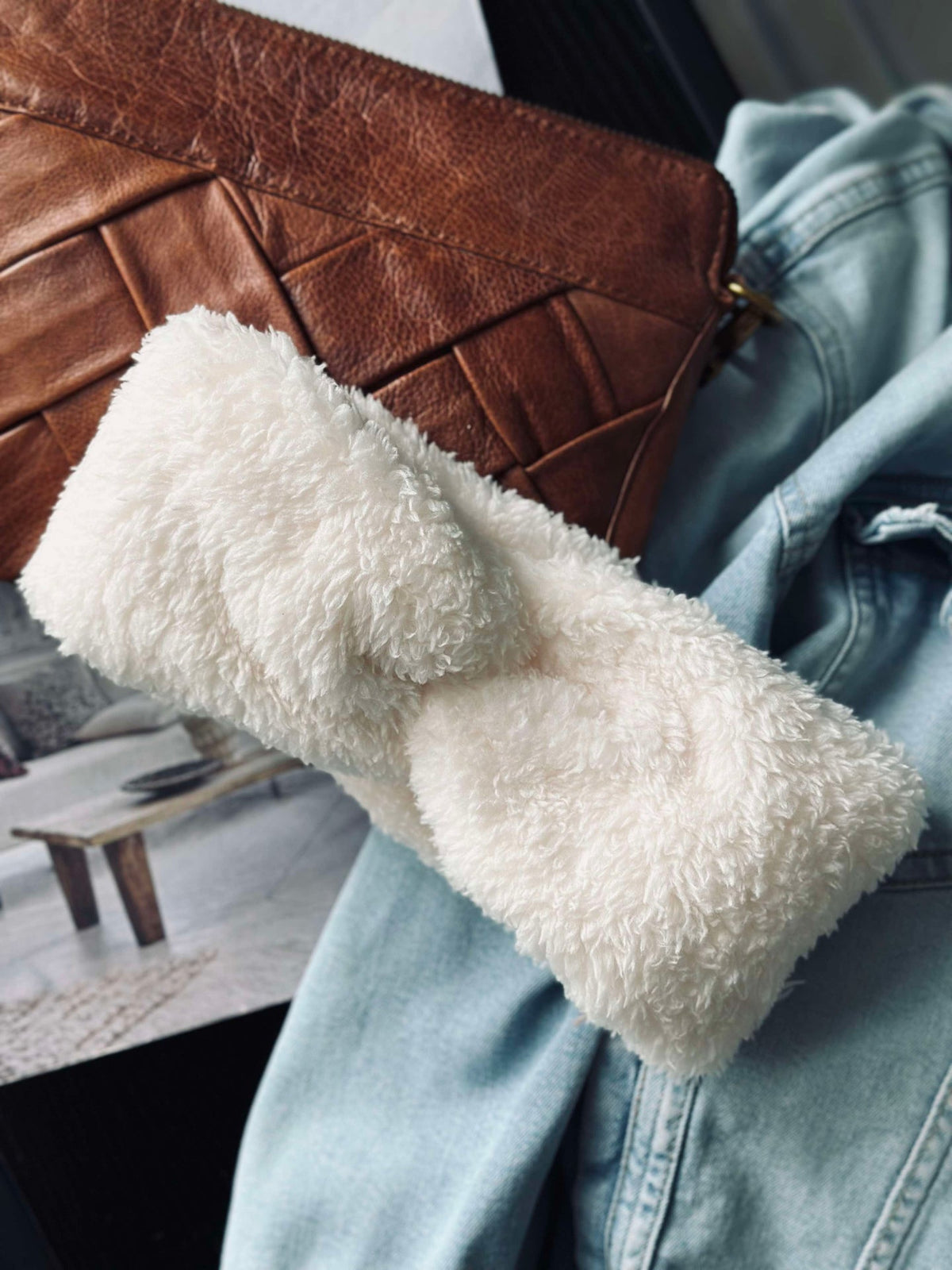 Hoofdband Fleece - White