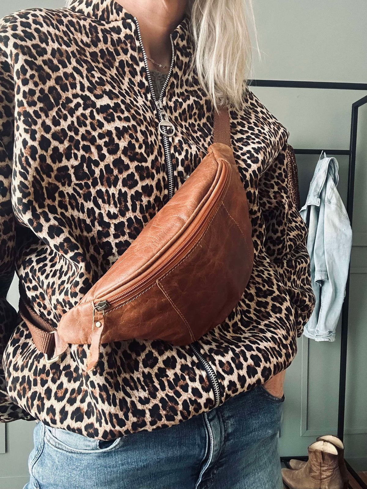 Bumbag Oline Cognac buffelleer