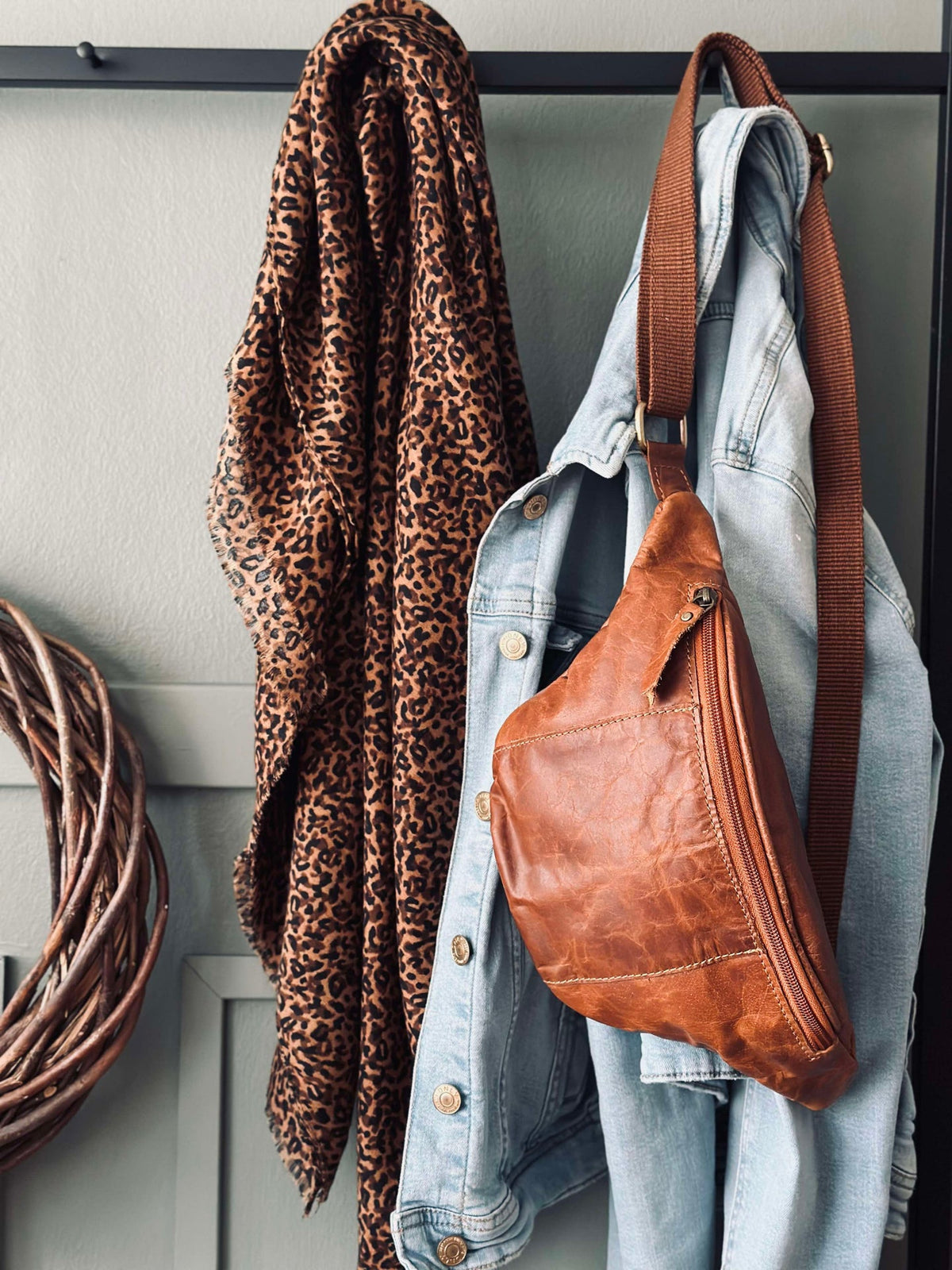 Bumbag Oline Cognac buffelleer