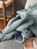 Plaid Stone-washed Wafel Katoen - Petrol