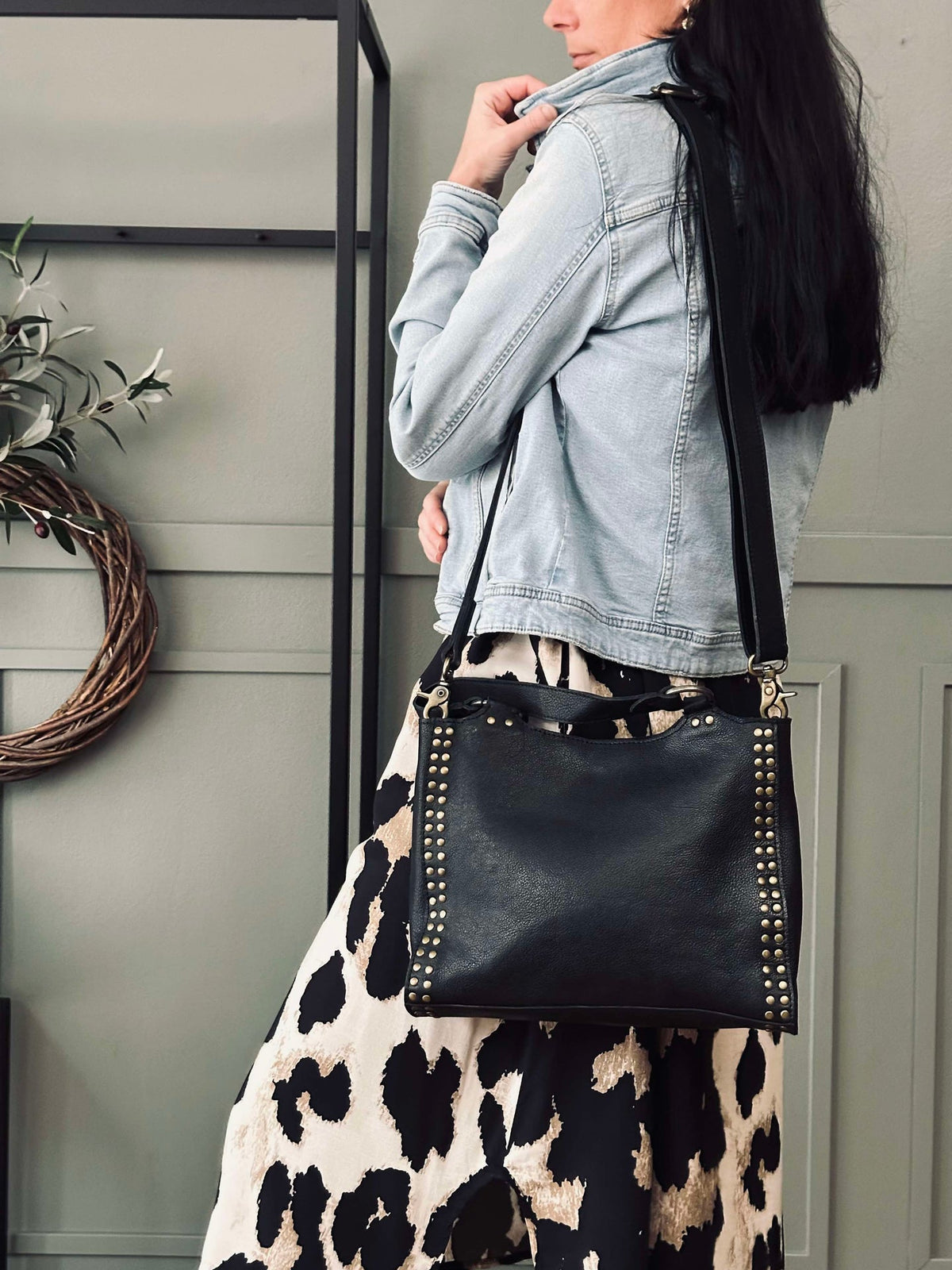 Werktas met studs - Black