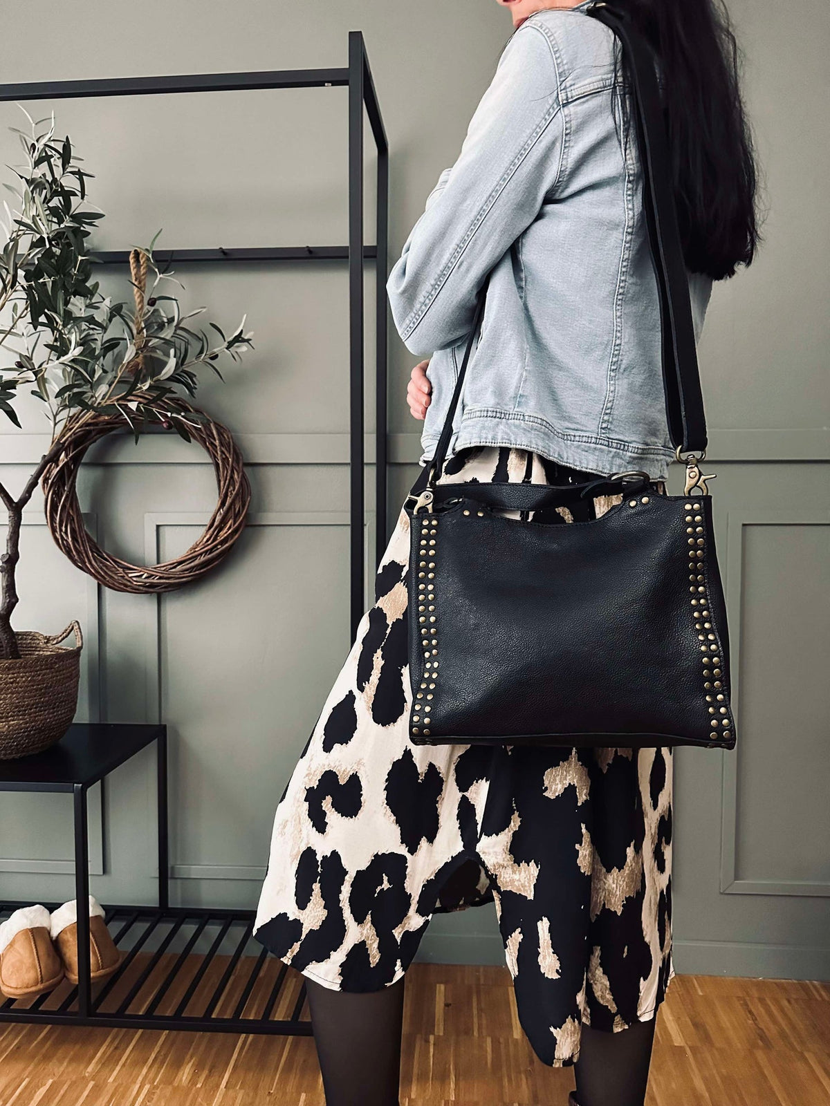 Werktas met studs - Black