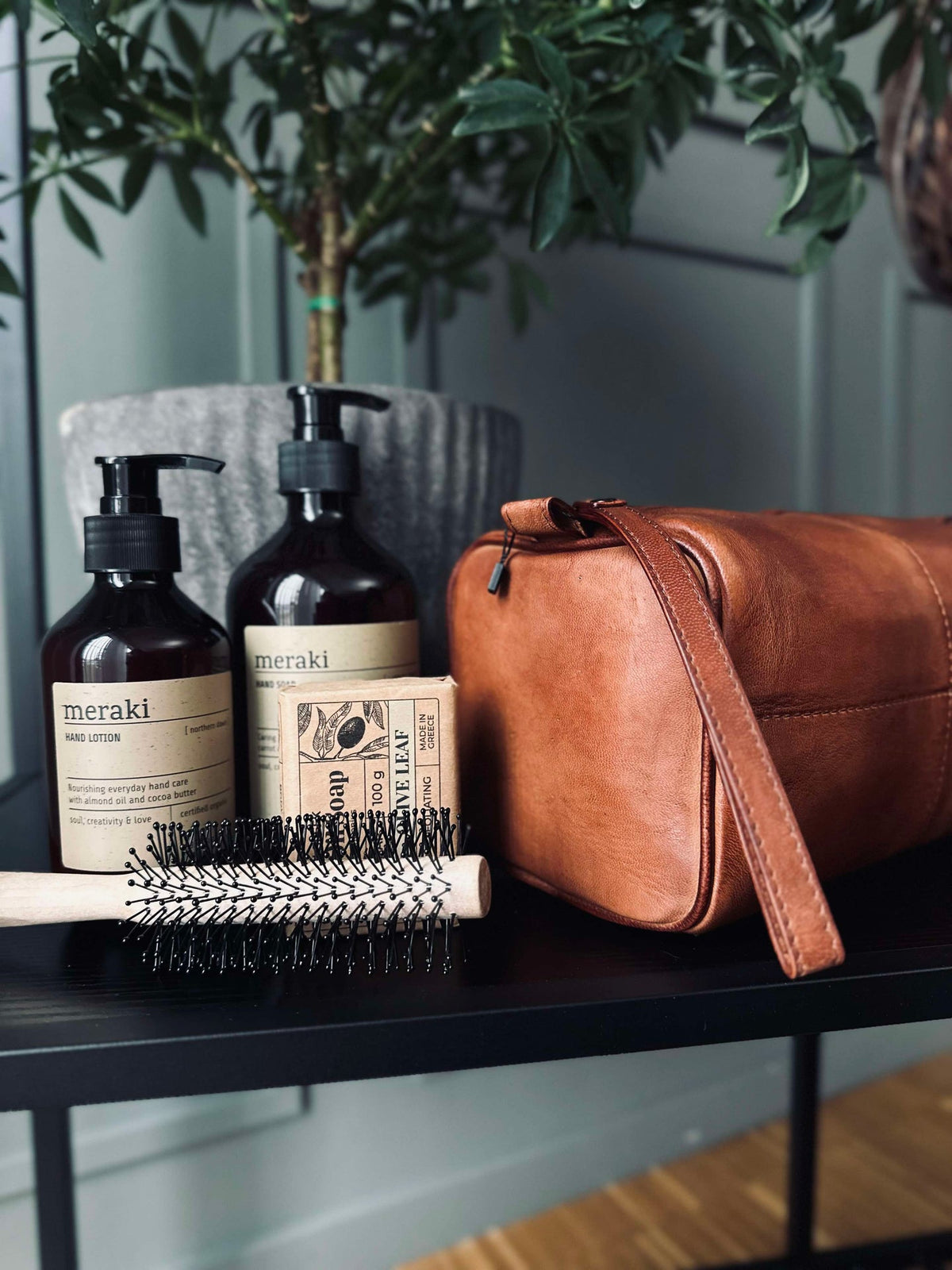Toilettas Roy Cognac