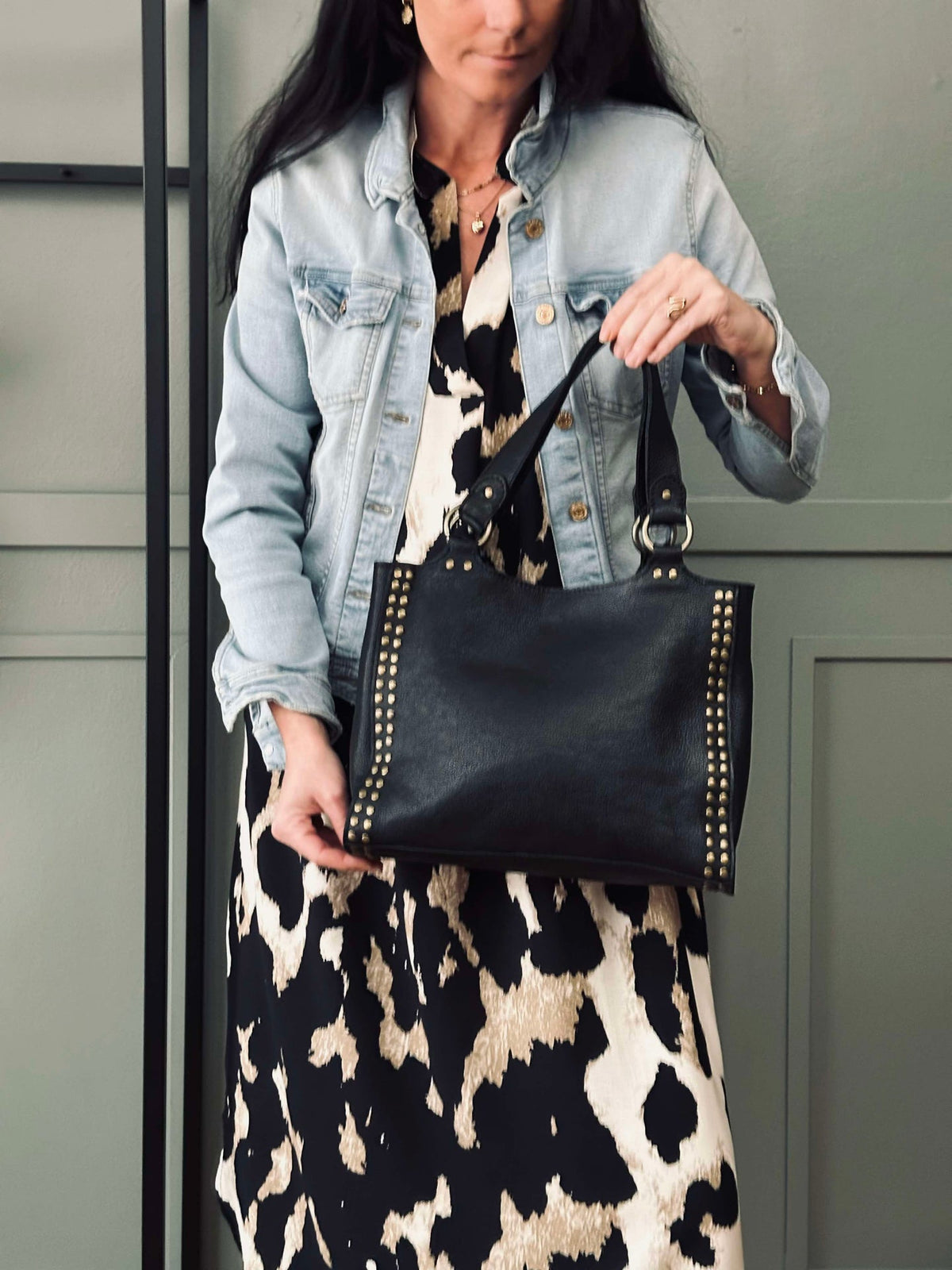 Werktas met studs - Black