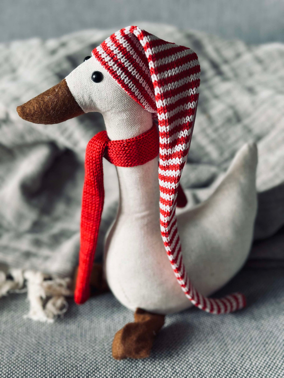 Kerst eend met muts - Medium