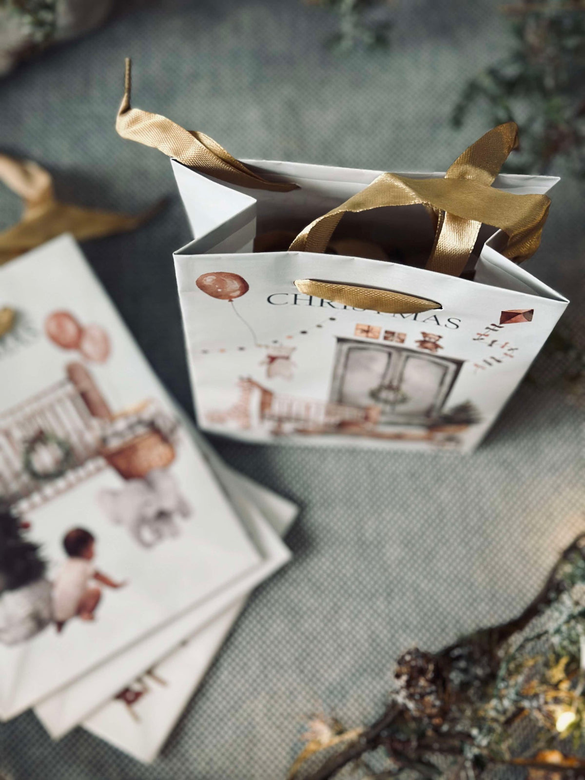 Geschenkzakje kerstmotief - 1 stuk