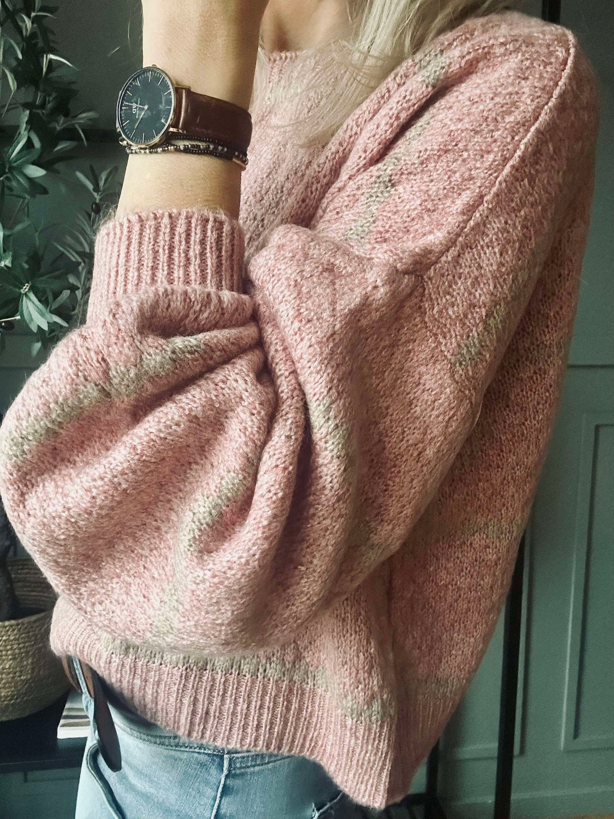 Knitwear met ballonmouwen - Oudroze