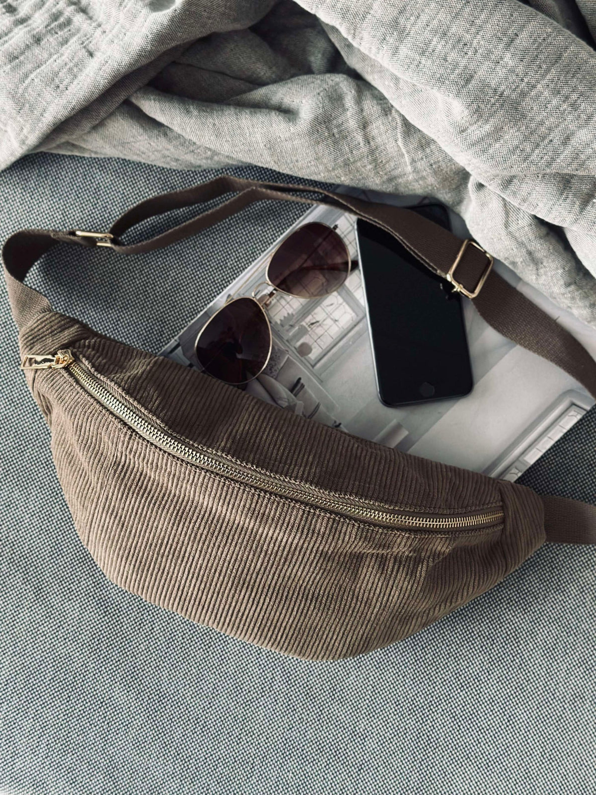 Heuptas - Beige corduroy