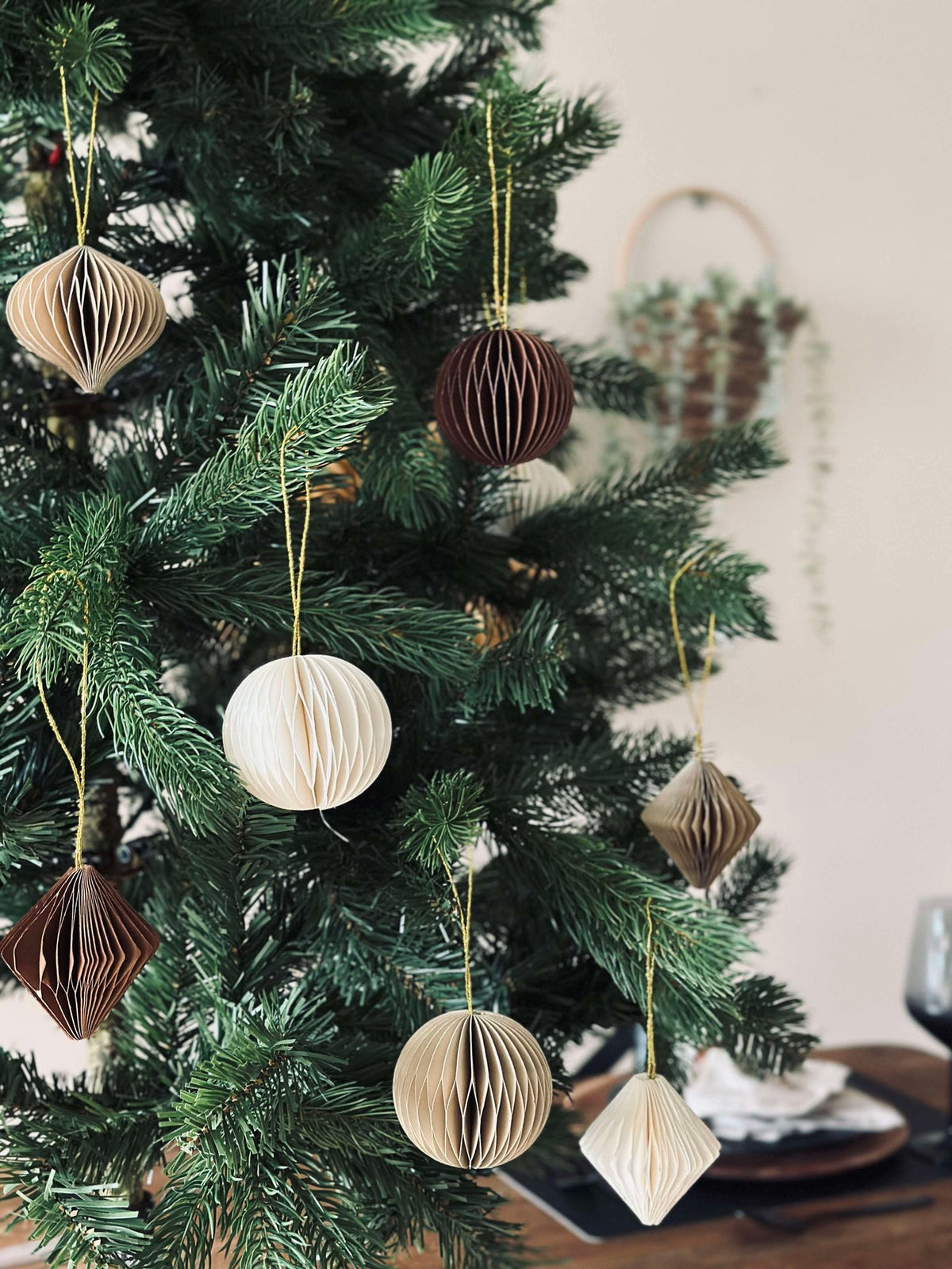 Kerstornament van Papier Small - 9 st.