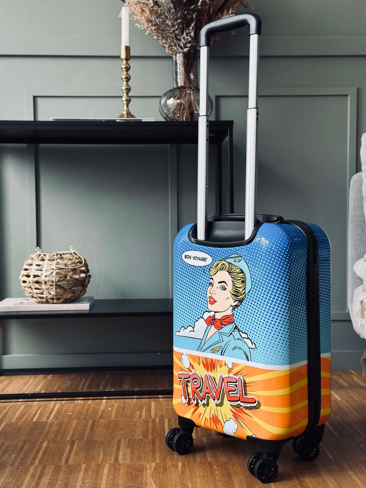 Trolleykoffer - 55 cm - Blauw
