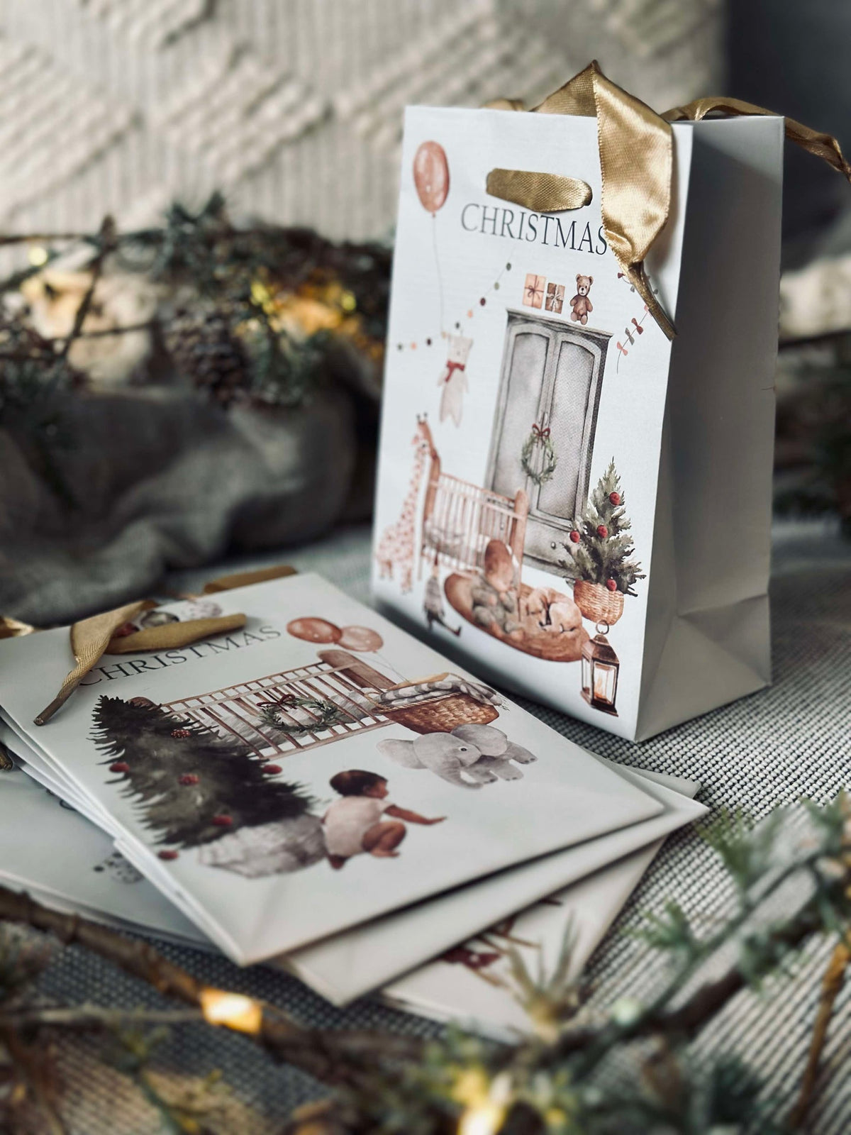 Geschenkzakje kerstmotief - 1 stuk