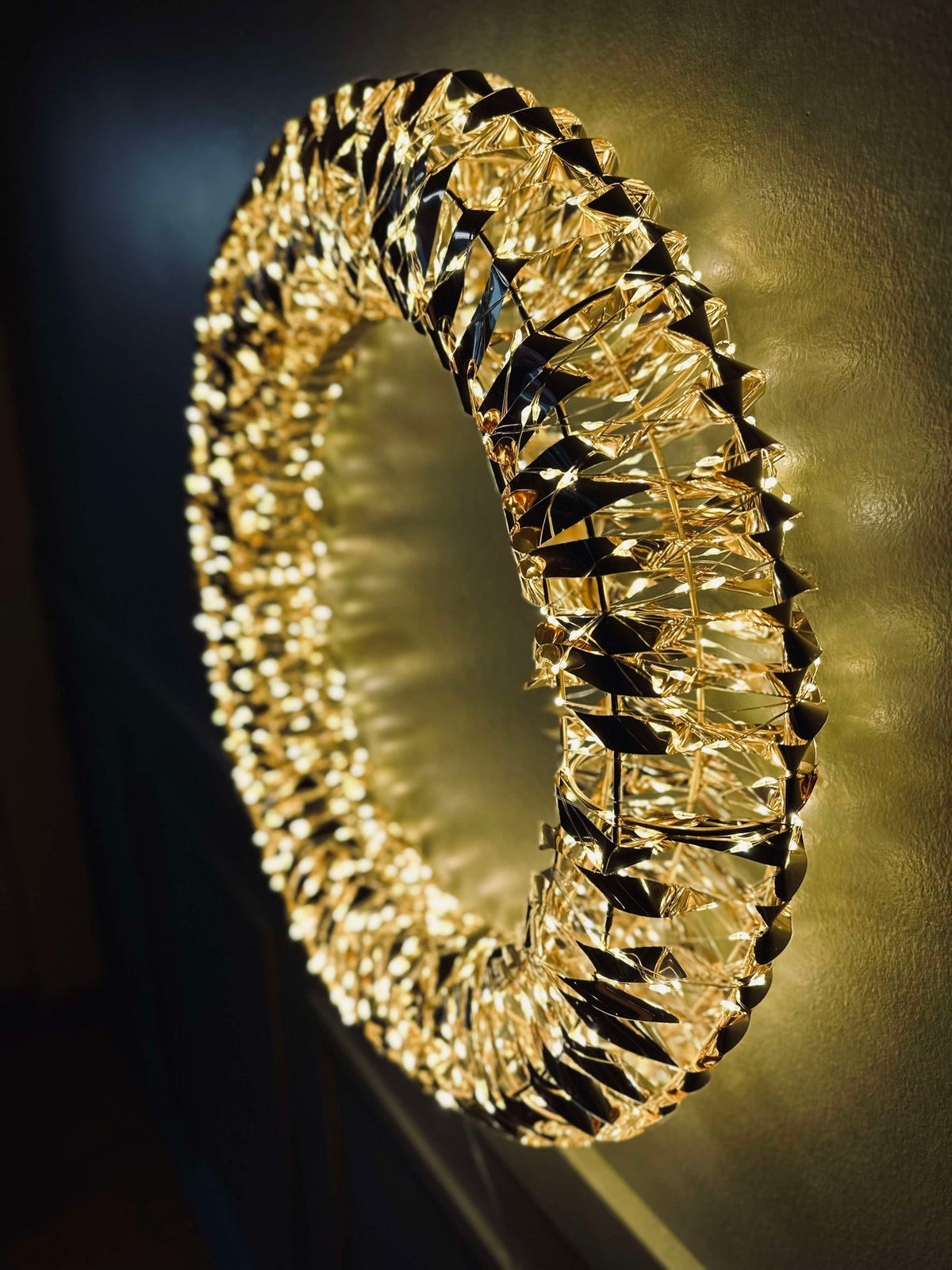 Krans met micro led-licht - 38cm