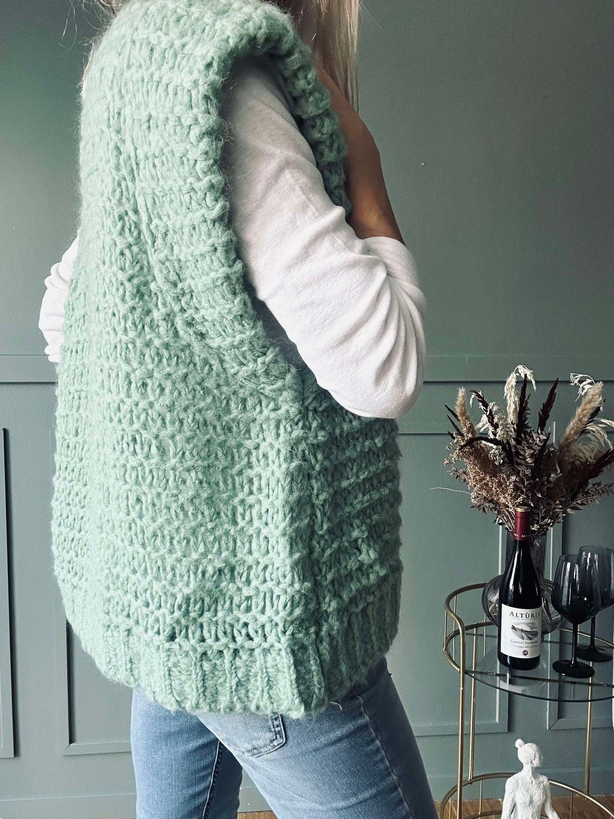 Vest - Gedempt groen