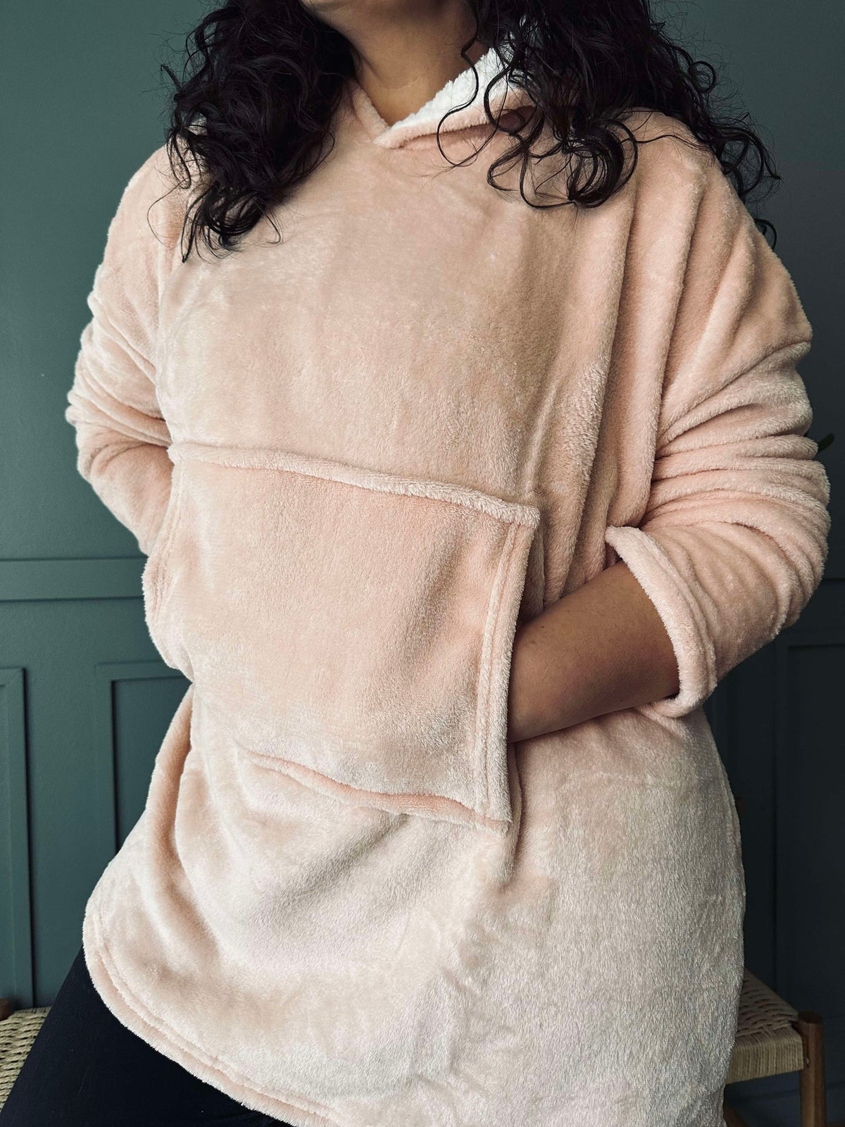 Hoodie Fleece Roze - Oversize