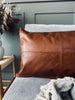 Kussenhoes Leer - Cognac 40x60