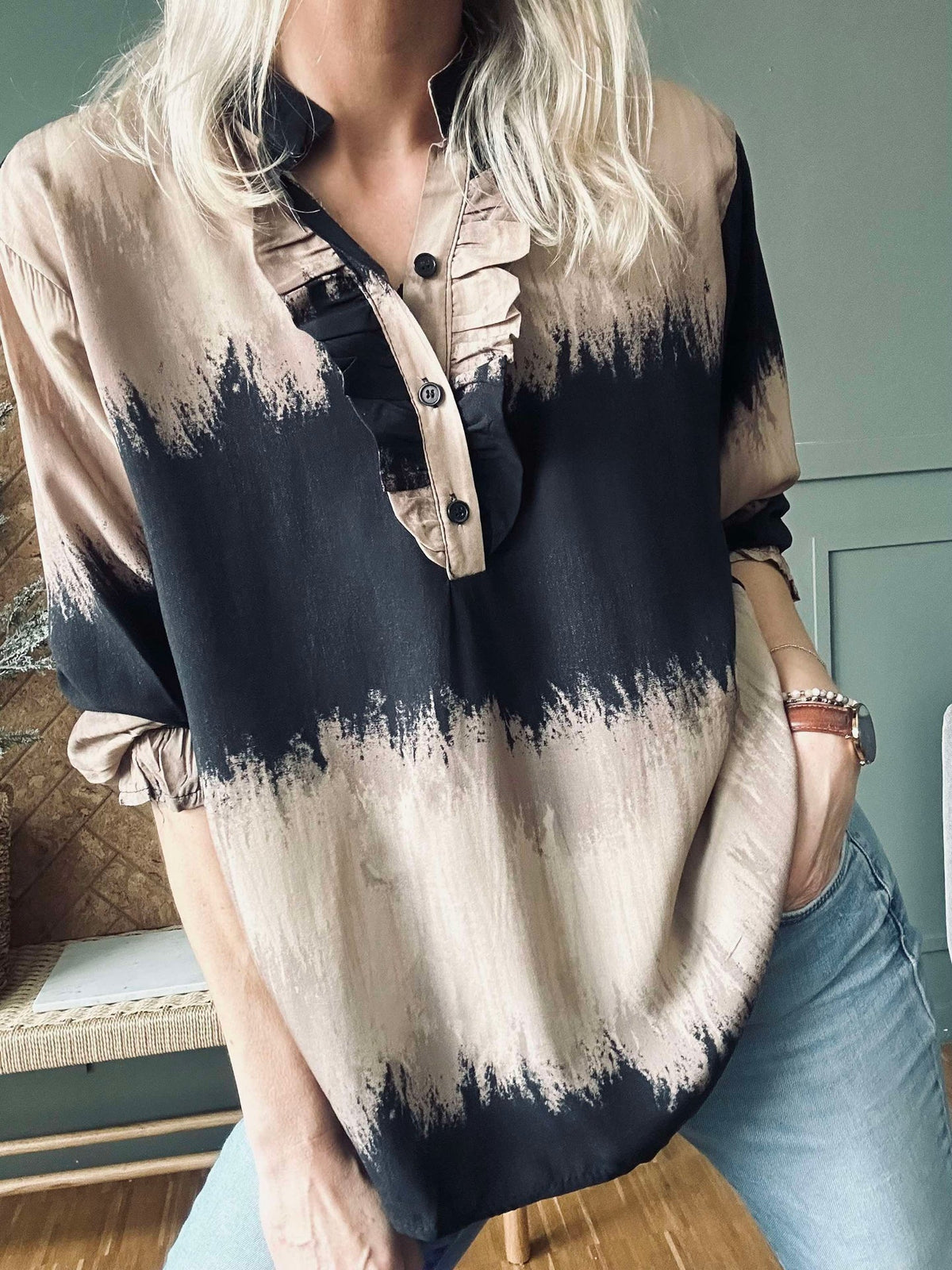 Overhemd Aya Dark Camel