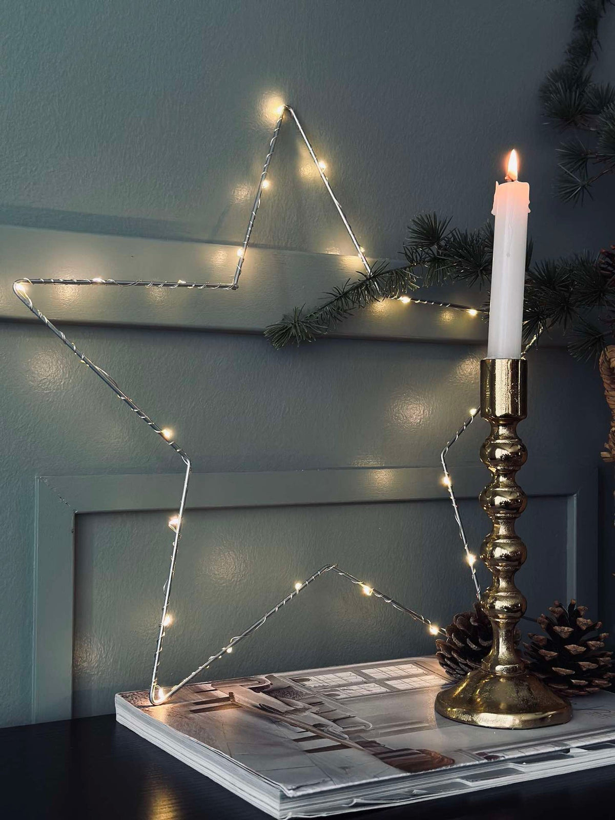 LED Ster Zilver 45 cm - Goedgekeurd voor binnen en buiten