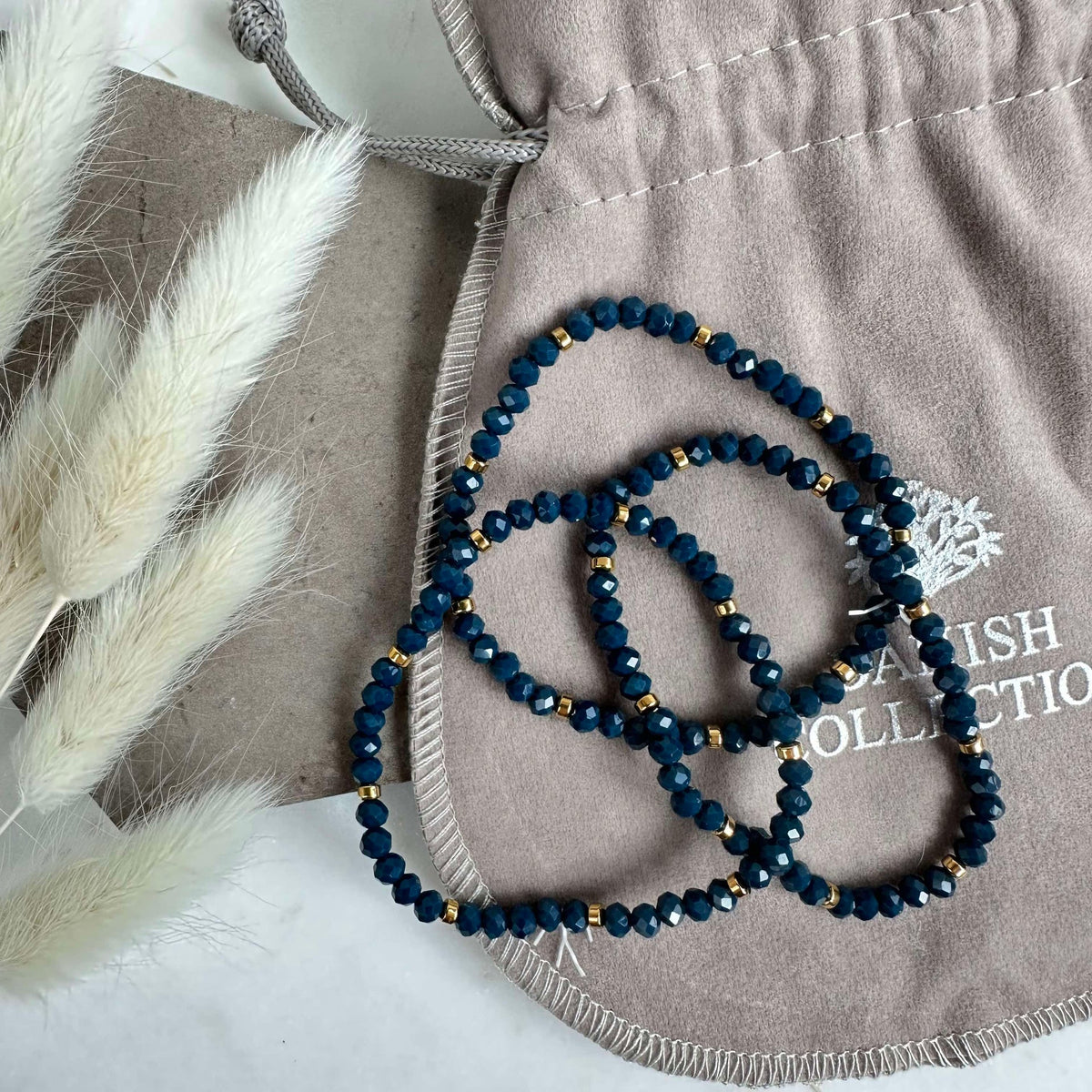Armband Merle Zeeblauw - Set van 3 stuks