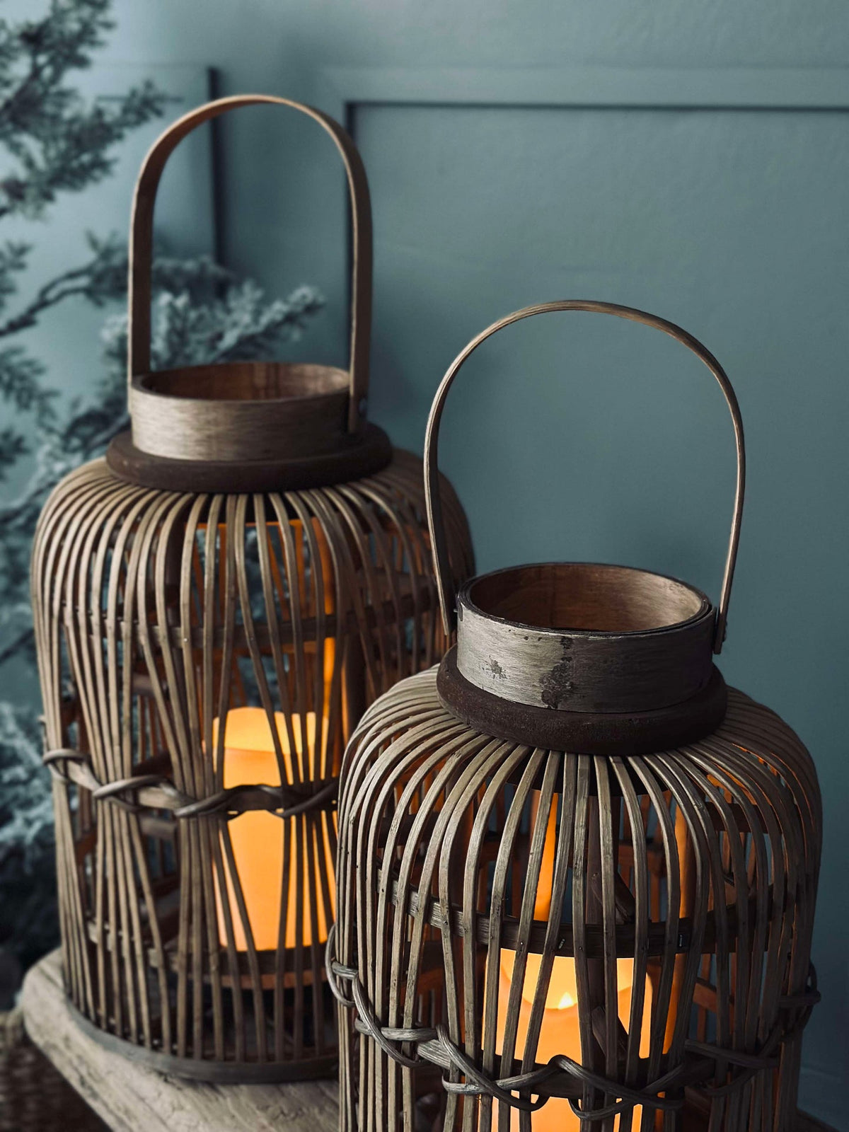 Lantaarn met led licht - Large