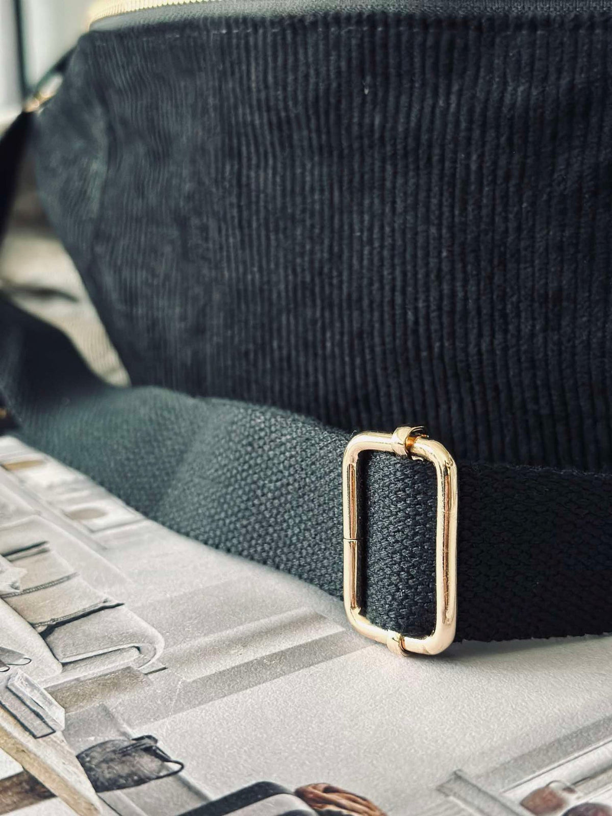 Bumbag - Zwarte corduroy