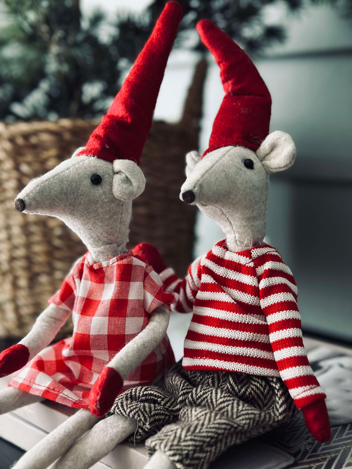 Kerstkaboutermuis 37 cm - Jongen