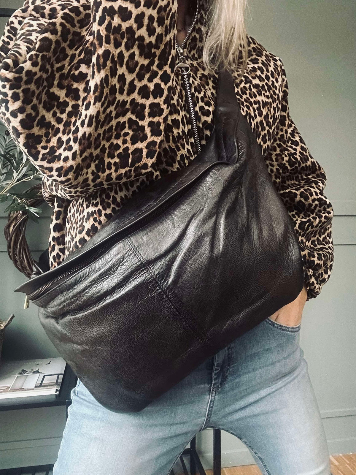 Cool Buffy XL Bumbag van boterzacht leer - Brown