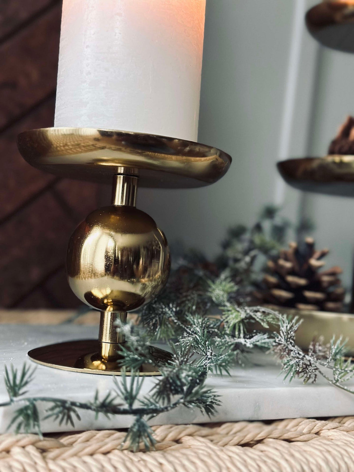 Lichtkaarshouder NOYA 10 cm - Gold