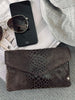 Portemonnee Aura Brown Croco