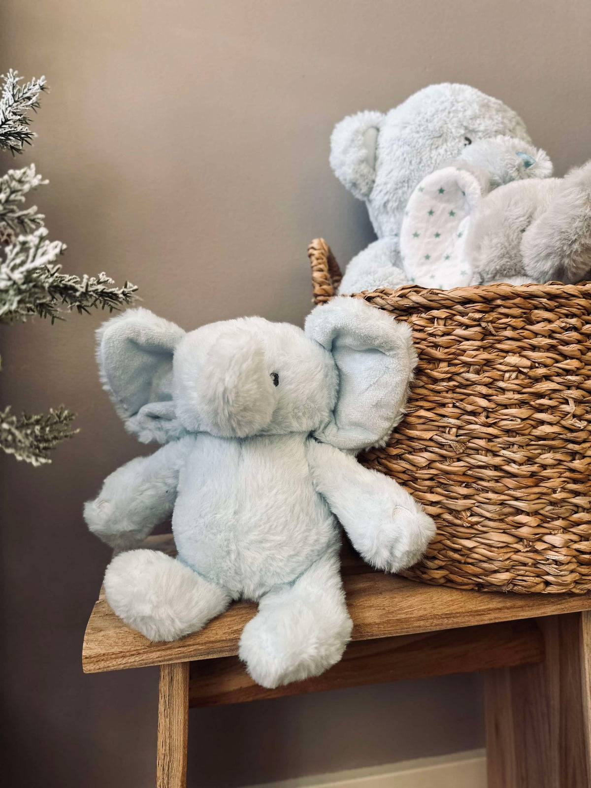 Knuffel Olifant 25cm - Lichtblauw