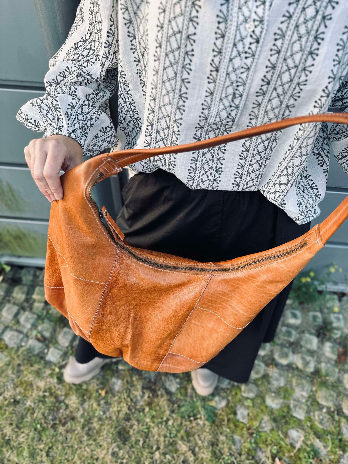 Schoudertas Big cognac