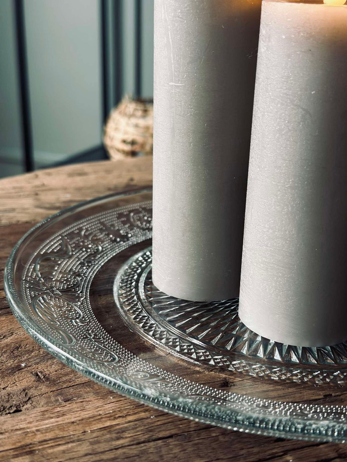 Bord in glas - 25 cm
