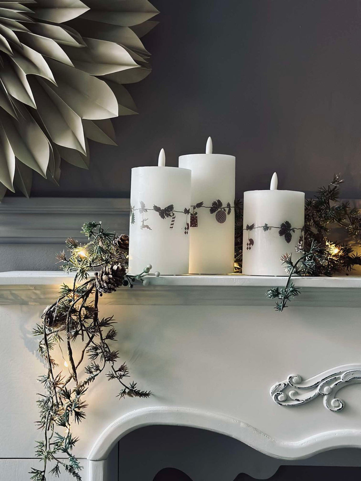LED Stompkaars Kerst - Set van 3 stuks