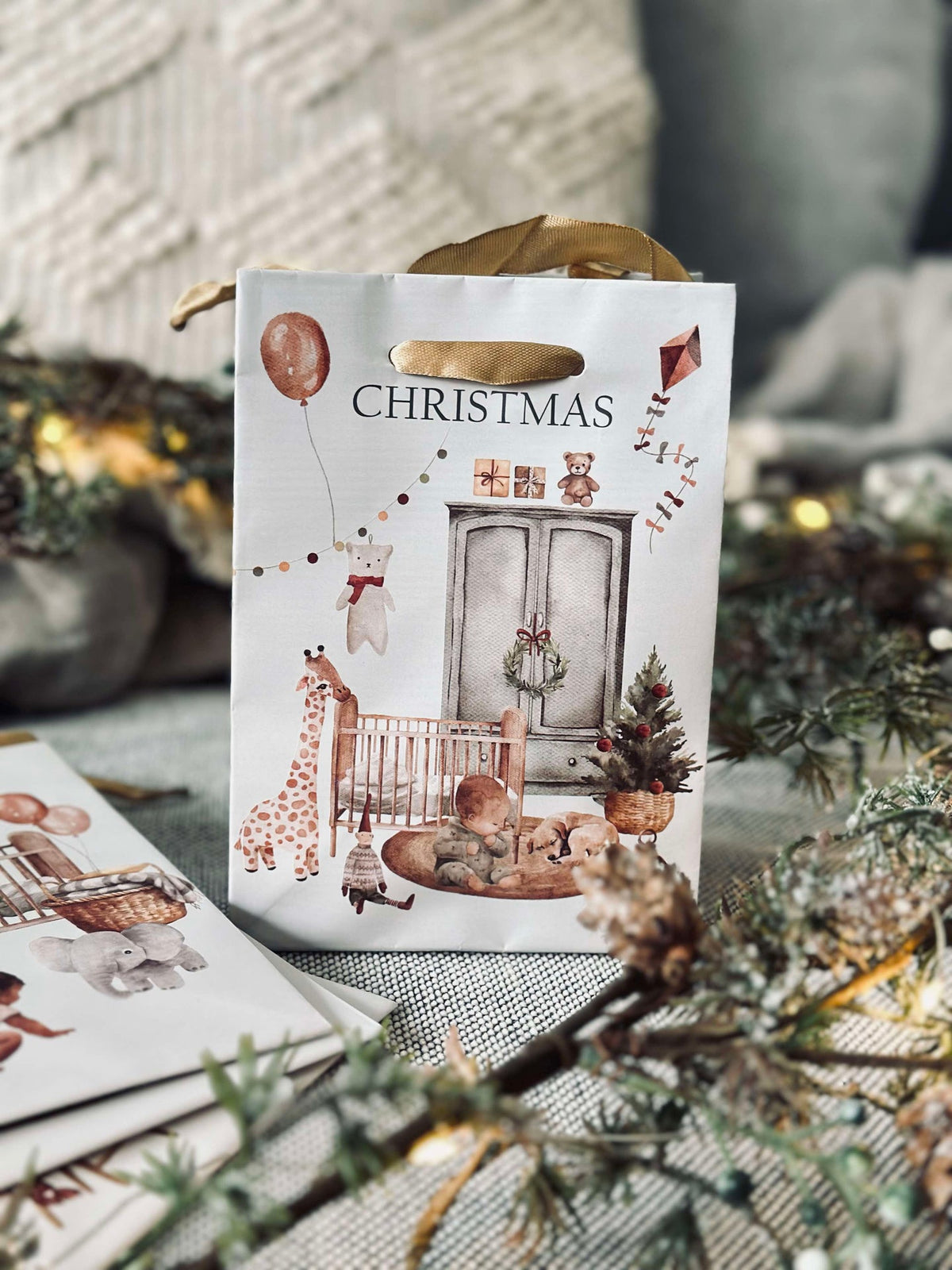 Geschenkzakje kerstmotief - 1 stuk